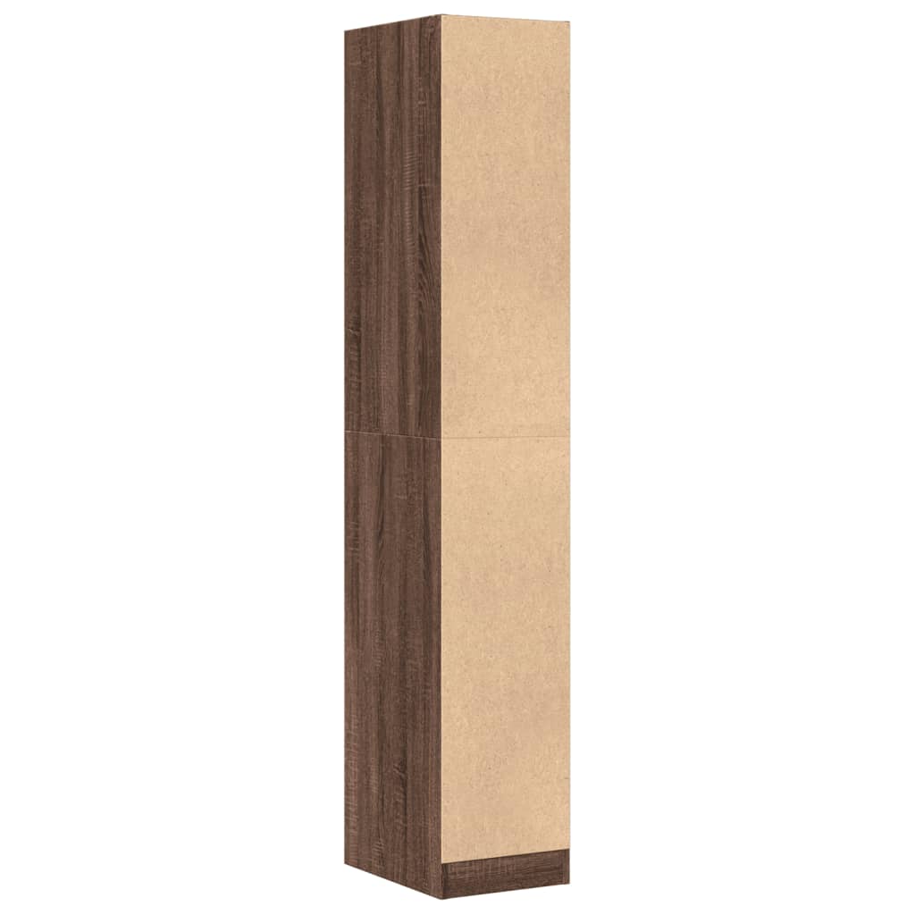 Apothecary Cabinet Brown Oak 30x41x174.5 cm Engineered Wood - Bargainia.com - 