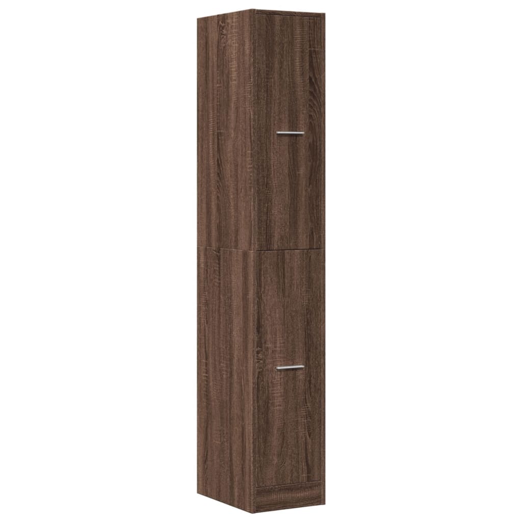 Apothecary Cabinet Brown Oak 30x41x174.5 cm Engineered Wood - Bargainia.com - 