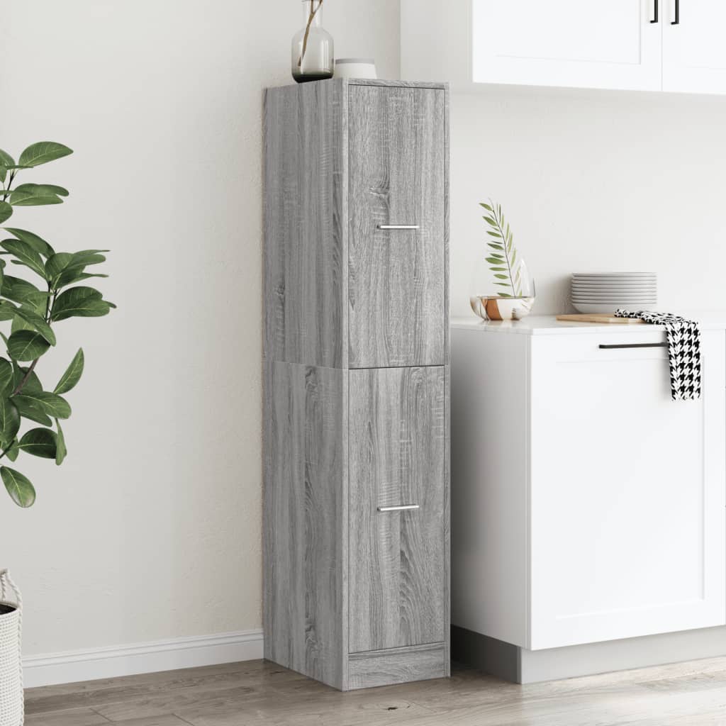 Apothecary Cabinet Grey Sonoma 30x41x144.5 cm Engineered Wood - Bargainia.com - 8721158399724 - 855174