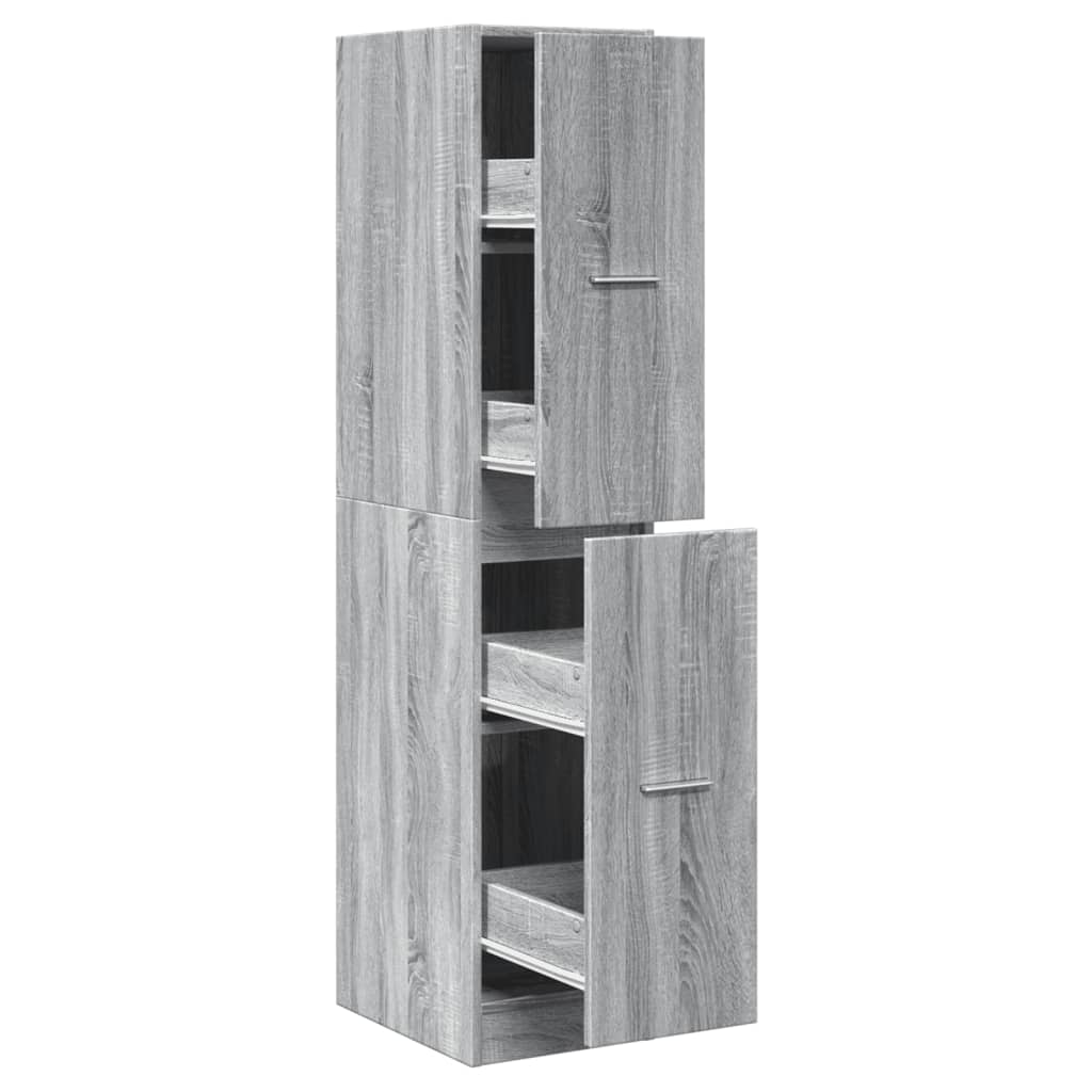 Apothecary Cabinet Grey Sonoma 30x41x144.5 cm Engineered Wood - Bargainia.com - 8721158399724 - 855174