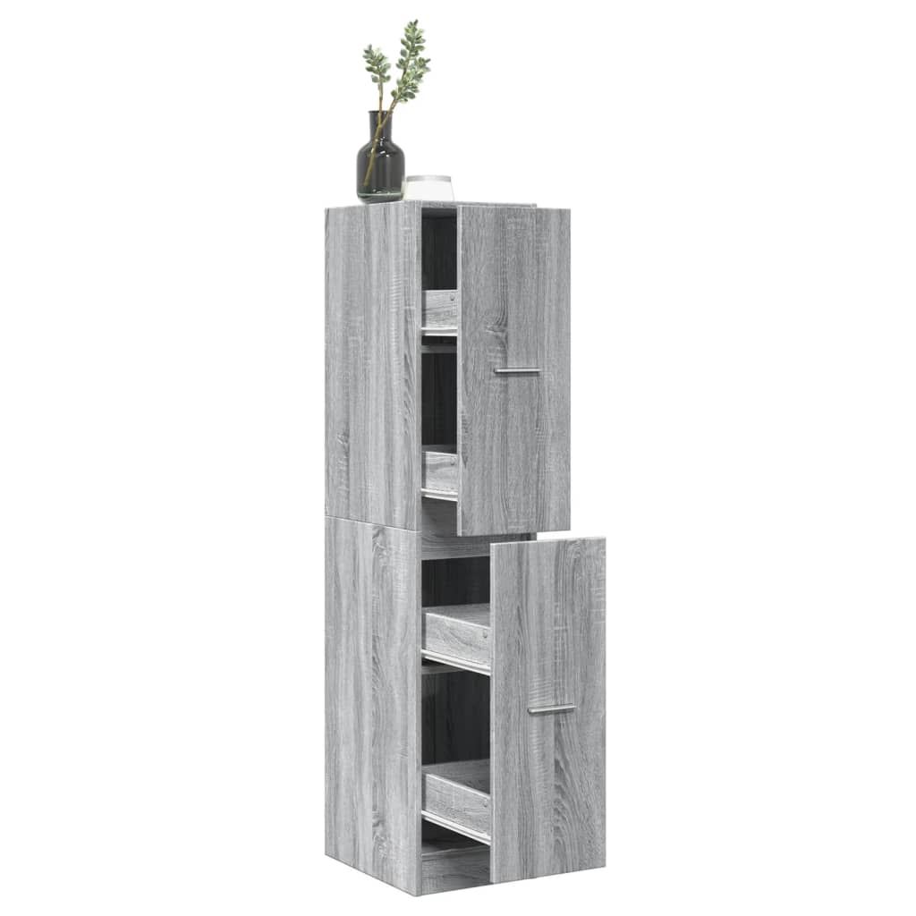 Apothecary Cabinet Grey Sonoma 30x41x144.5 cm Engineered Wood - Bargainia.com - 8721158399724 - 855174