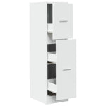 Apothecary Cabinet White 30x41x118 cm Engineered Wood - Bargainia.com - 