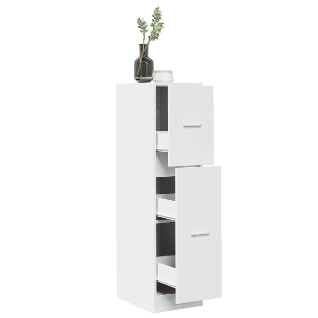 Apothecary Cabinet White 30x41x118 cm Engineered Wood - Bargainia.com - 