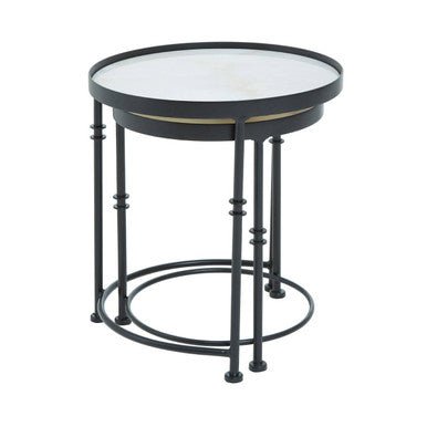 Arcana Set Of 2 Round Side Tables - Bargainia.com - 5018705484624