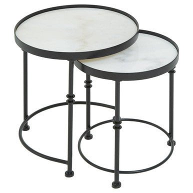Arcana Set Of 2 Round Side Tables - Bargainia.com - 5018705484624