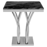 Arenza Black Marble And Silver Side Table - Bargainia.com - 5018705475820