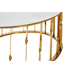 Arezzo Round Coffee Table With Gold Finish Frame - Bargainia.com - 5018705414768