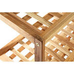 Arla 3 Tier Walnut Wood Grid Design Shoe Rack - Bargainia.com - 5018705711478