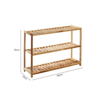 Arla 3 Tier Walnut Wood Grid Design Shoe Rack - Bargainia.com - 5018705711478