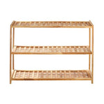 Arla 3 Tier Walnut Wood Grid Design Shoe Rack - Bargainia.com - 5018705711478