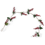 Artificial Christmas Red Berry Holly Garland - 145cm - Bargainia.com - 