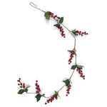 Artificial Christmas Red Berry Holly Garland - 145cm - Bargainia.com - 