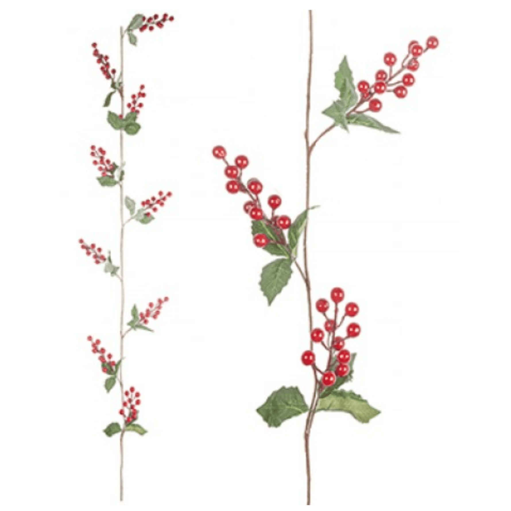 Artificial Christmas Red Berry Holly Garland - 145cm - Bargainia.com - 