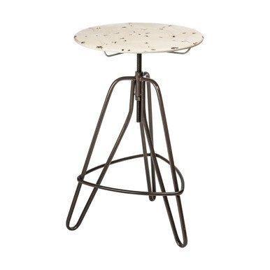 Artisan Cream Metal Bar Table - Bargainia.com - 5018705772028