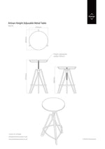 Artisan Cream Metal Bar Table - Bargainia.com - 5018705772028