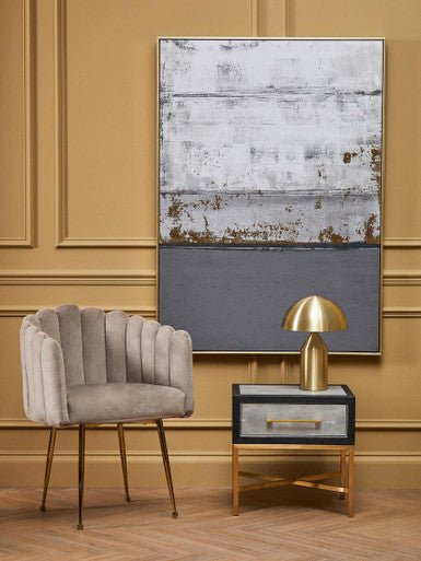 Astratto Grey and Gold Foil Wall Art - Bargainia.com - 5018705500416