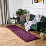 Aubergine Thick Shaggy Rug - California - Bargainia.com - 