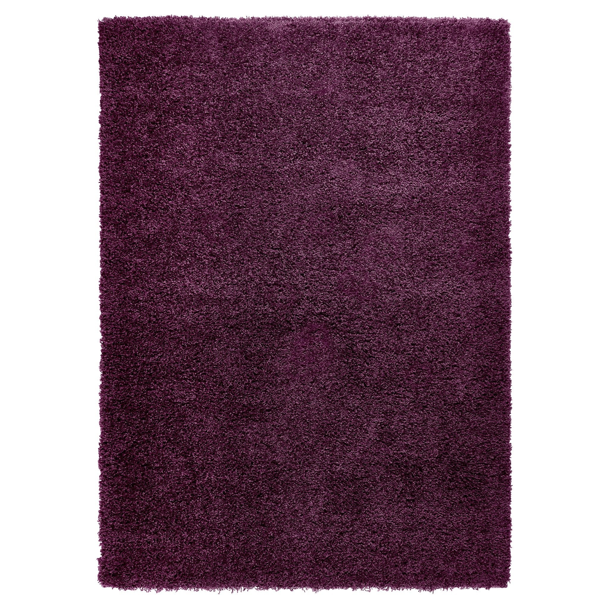 Aubergine Thick Shaggy Rug - California Rugs Rug Masters 60x110cm (2'x3'7")