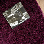 Aubergine Thick Shaggy Rug - California - Bargainia.com - 