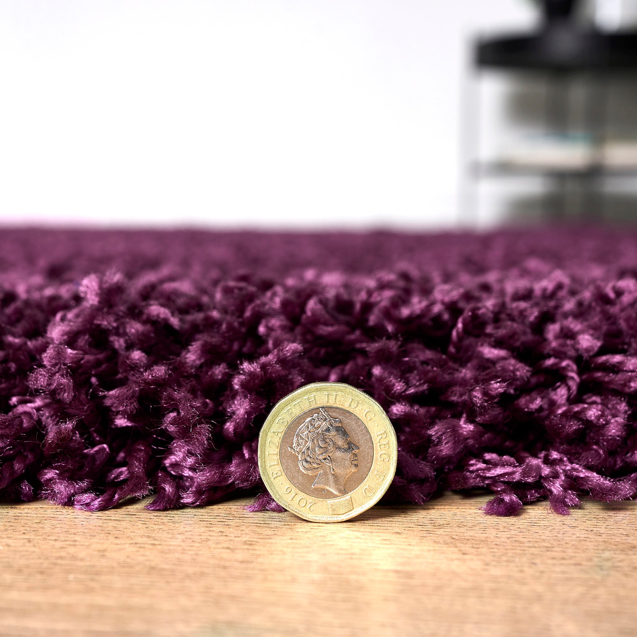 Aubergine Thick Shaggy Rug - California Rugs Rug Masters