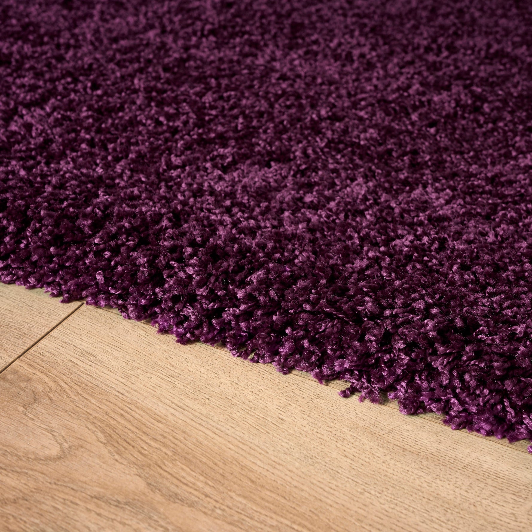 Aubergine Thick Shaggy Rug - California - Bargainia.com - 