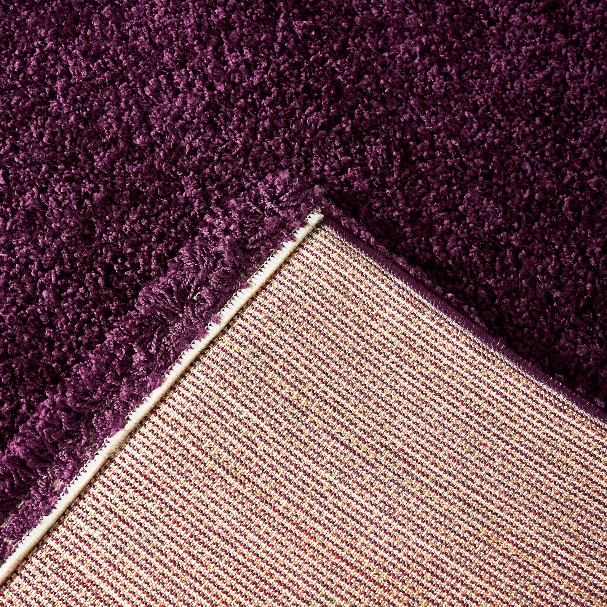 Aubergine Thick Shaggy Rug - California Rugs Rug Masters