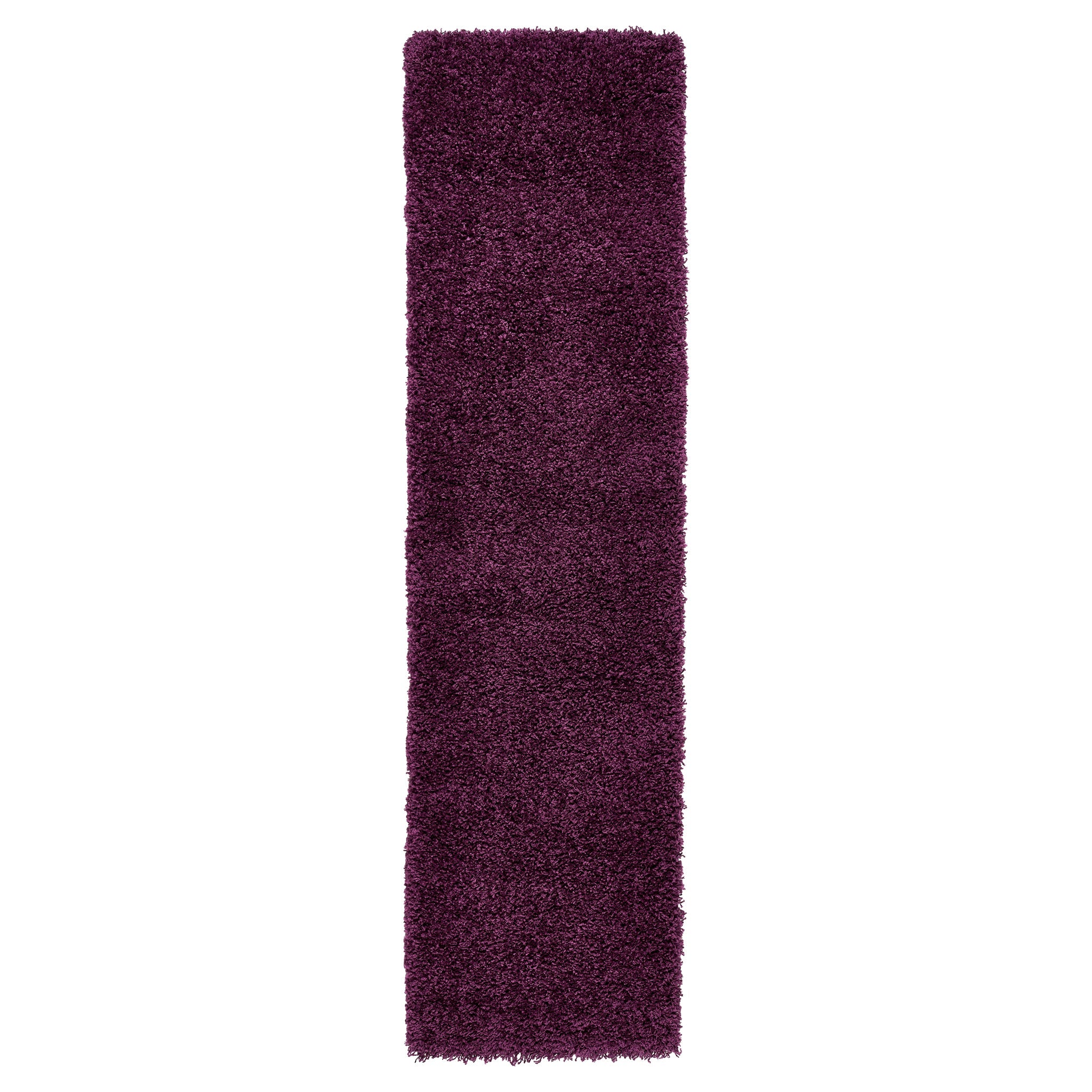 Aubergine Thick Shaggy Rug - California Rugs Rug Masters 60x230cm (2'x7'8")