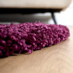 Aubergine Thick Shaggy Rug - California - Bargainia.com - 