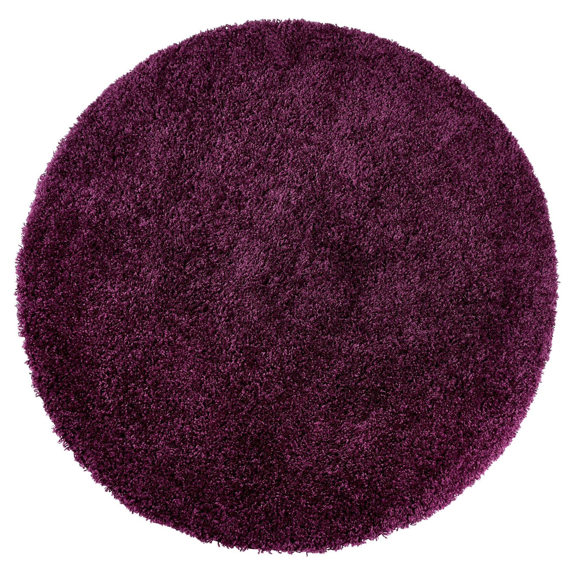 Aubergine Thick Shaggy Rug - California Rugs Rug Masters 120cm Circle
