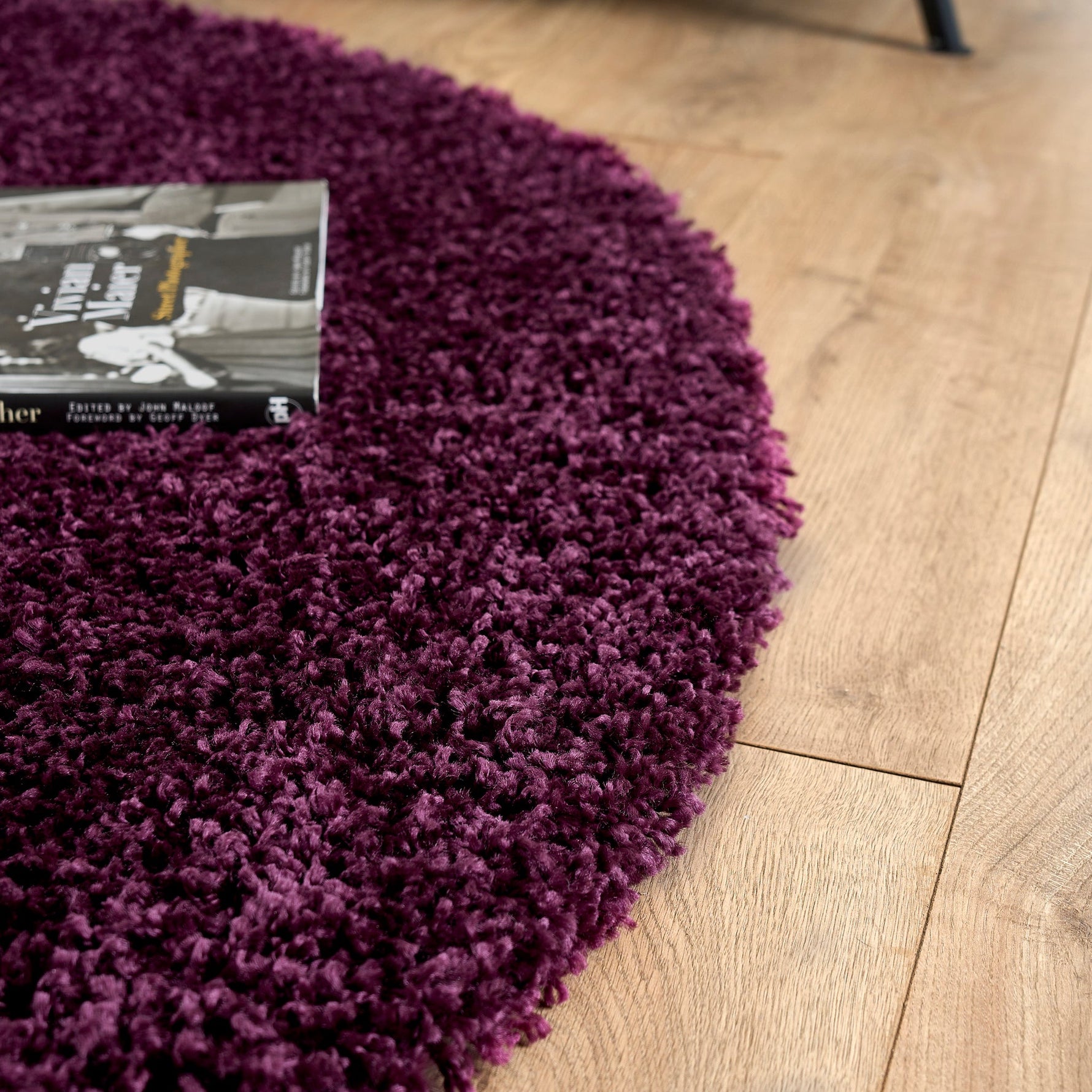 Aubergine Thick Shaggy Rug - California - Bargainia.com - 