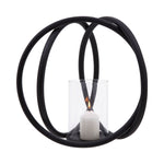 Aura Medium Matte Black Finish Candle Holder - Bargainia.com - 5018705483580