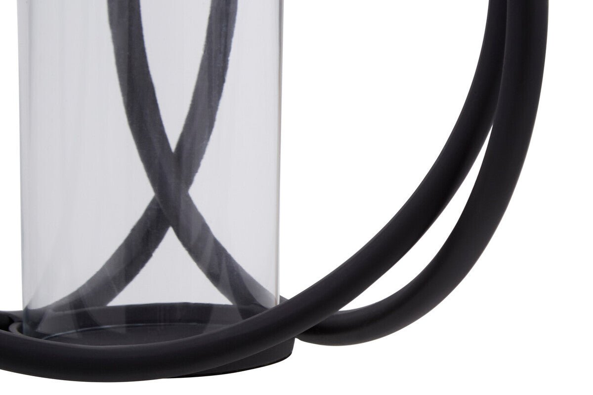 Aura Medium Matte Black Finish Candle Holder - Bargainia.com - 5018705483580