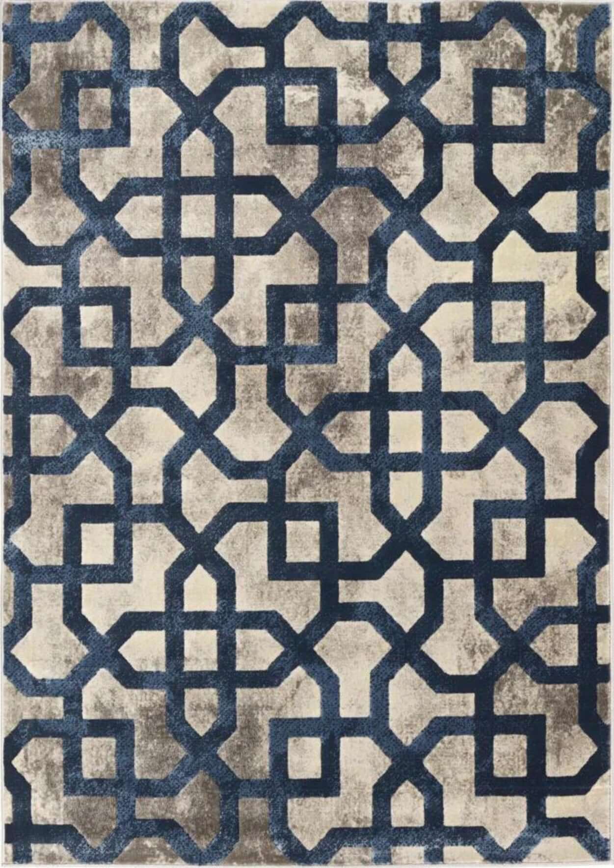 Avanti Navy Moroccan Rug - Bargainia.com - 5026134551022 - AVANTI_GRYBLU_080X150