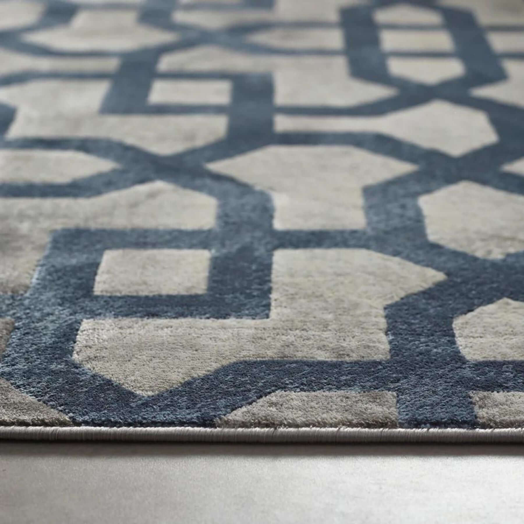 Avanti Navy Moroccan Rug - Bargainia.com - 5026134551022 - AVANTI_GRYBLU_080X150