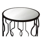 Avantis Black Metal and Mirror Set Of 2 Side Tables - Bargainia.com - 5018705413068