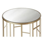 Avantis Set Of 2 Champagne Finish Round Side Tables - Bargainia.com - 5018705413051