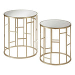 Avantis Set Of 2 Champagne Finish Round Side Tables - Bargainia.com - 5018705413051