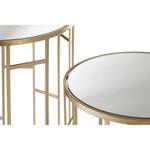 Avantis Set Of 2 Champagne Finish Round Side Tables - Bargainia.com - 5018705413051