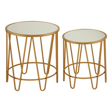 Avantis Set Of 2 Hairpin Design Side Tables - Bargainia.com - 5018705453736