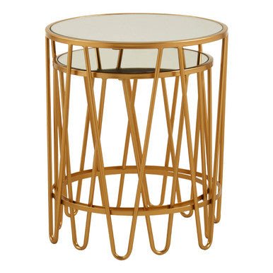Avantis Set Of 2 Hairpin Design Side Tables - Bargainia.com - 5018705453736