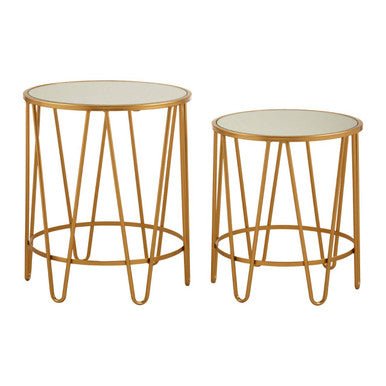 Avantis Set Of 2 Hairpin Design Side Tables - Bargainia.com - 5018705453736