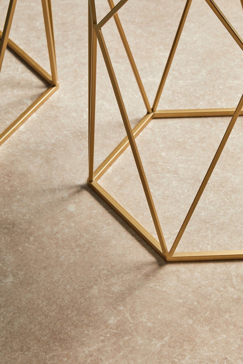 Avantis Set Of 2 Hexagonal Mirrored Top Side Tables - Bargainia.com - 5018705453545