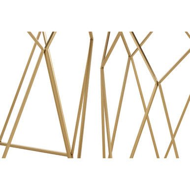 Avantis Set Of 2 Hexagonal Mirrored Top Side Tables - Bargainia.com - 5018705453545