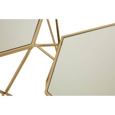 Avantis Set Of 2 Hexagonal Mirrored Top Side Tables - Bargainia.com - 5018705453545