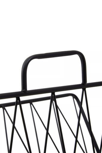 Avento Black Two Pocket Magazine Rack - Bargainia.com - 5018705978468