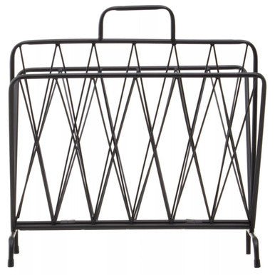Avento Black Two Pocket Magazine Rack - Bargainia.com - 5018705978468