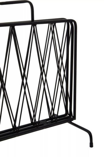 Avento Black Two Pocket Magazine Rack - Bargainia.com - 5018705978468