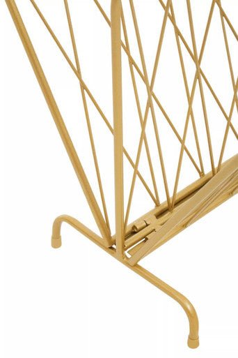Avento Gold Finish Two Pocket Magazine Rack - Bargainia.com - 5018705978451