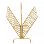 Avento Gold Finish Two Pocket Magazine Rack - Bargainia.com - 5018705978451