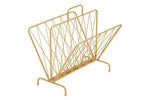 Avento Gold Finish Two Pocket Magazine Rack - Bargainia.com - 5018705978451